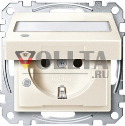 Schneider серия: Merten MEG2313-0444 System M SCHUKO-розетка 16А, цвет: кремово-белый, тон: матовый
