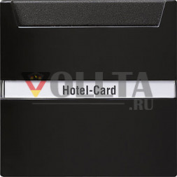 Gira 014047 S-Color Выключатель карточный для отелей,клавиша 10А, цвет: черный, тон:глянец