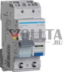 Hager ADF916D 1P+N 6kA B-16A 30mA Тип F дифференциальный автоматический выключатель