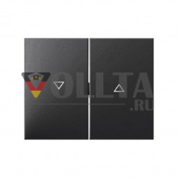 Berker 14357106 K1 переключатель  для жалюзи/кнопка клавиша двойная, клавиша цвет:антрацит, тон: матовый