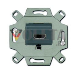 Соединительная коробка HDMI Busch-Jaeger 0261/33, с винтовыми клеммами и разгрузкой от натяжения, серая